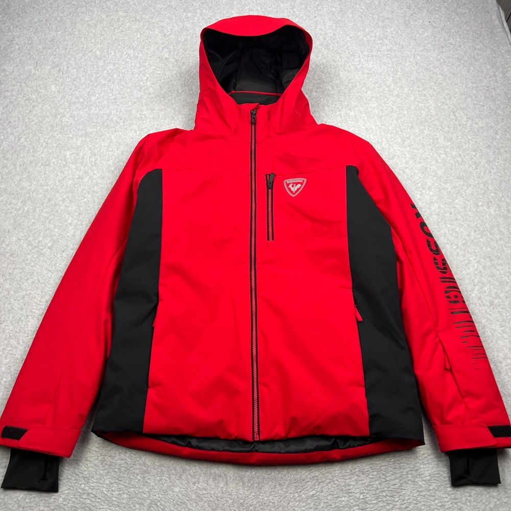 Rossignol Podium Ski Jacket Mens XL Red Colorblock Waterproof Insulated RLLMJ29